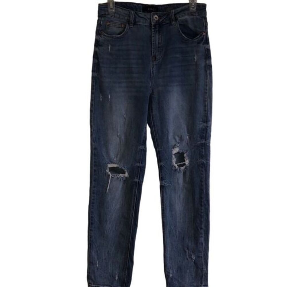 MiSC jeans Size 11 blue high rise boyfriend Distressed‎ Denim jeans 80’s